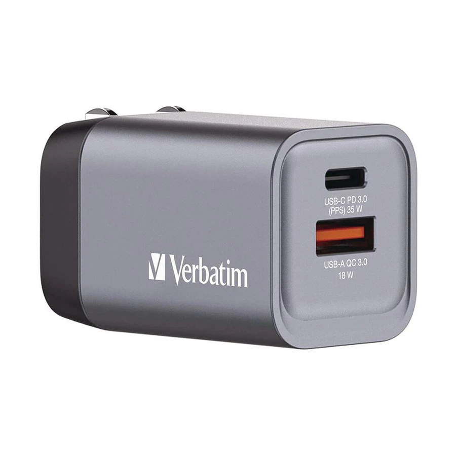 Verbatim 32200 35W USB & USB-C GaN Charger / Charging Adapter #32200