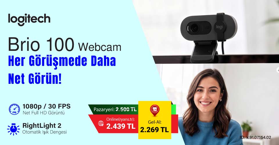 Logitech  Brio 100 Webcam