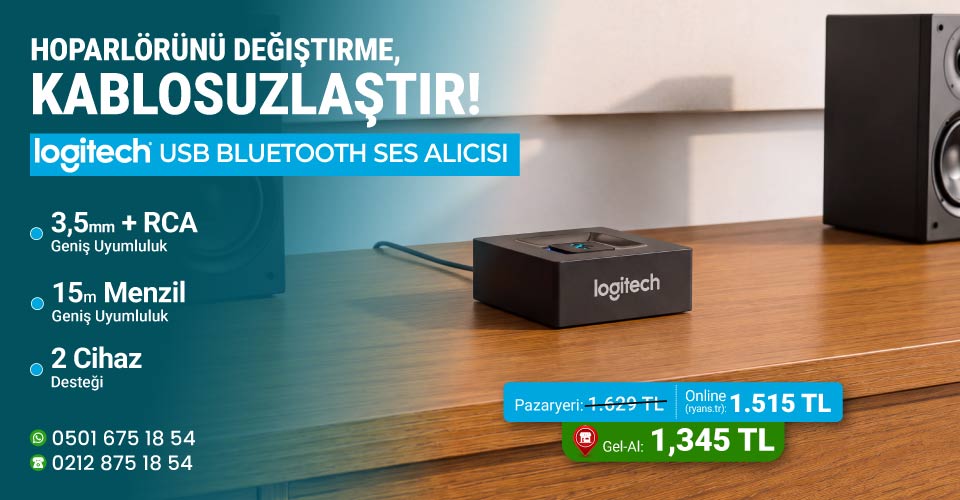 Logitech USB BLUETOOTH SES ALICISI